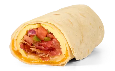 Applewood Smoked Bacon Egg Omelet Burrito