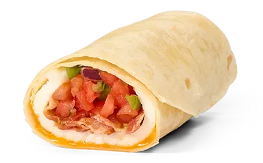 Applewood Smoked Bacon Egg White Omelet Burrito