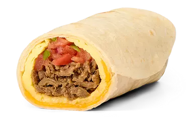 Cheesesteak Egg Omelet Burrito