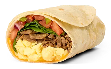 Cheesesteak Scrambled Eggs Burrito