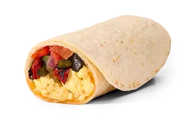 Fajita Veggie Scrambled Eggs Burrito