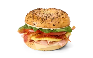 Ham Club Bagel Sandwich