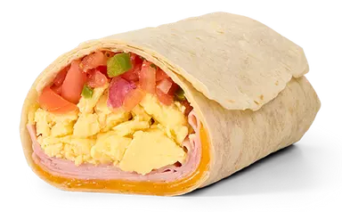 Ham Scrambled Eggs Burrito