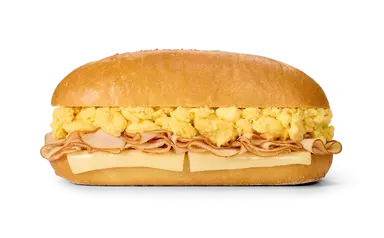 Honey Smoked Turkey Scrambled Eggs Hoagie