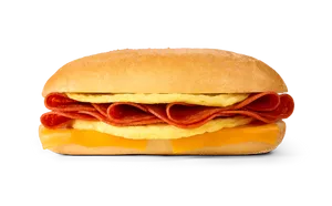 Pepperoni Egg Omelet Hoagie