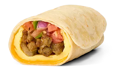Sausage Egg Omelet Burrito