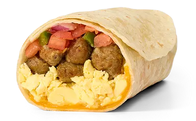 Sausage Scrambled Eggs Burrito