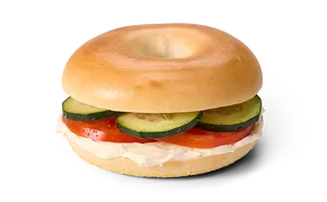 Veggie Cream Cheese Bagel Sandwich