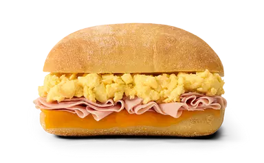 Egg and Ham Ciabatta Sandwich