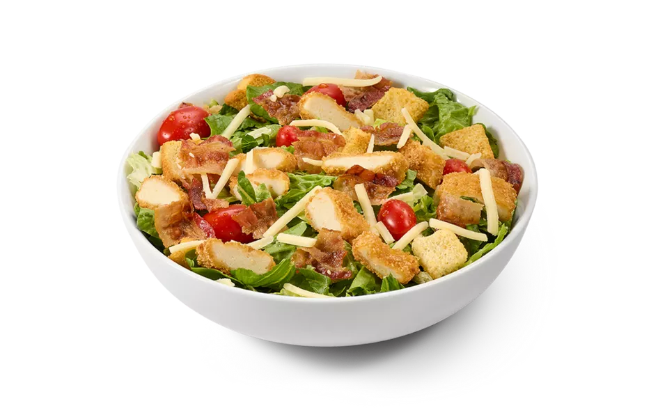 Freshly Made Breaded Chicken BLT Salad