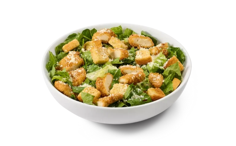 Freshly Made Breaded Chicken Caesar Salad