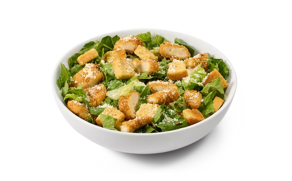 Freshly Made Breaded Chicken Caesar Salad