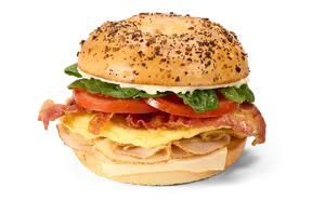 Turkey Club Bagel Sandwich
